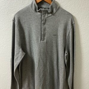 Men's Gray Half-Zip Sweater